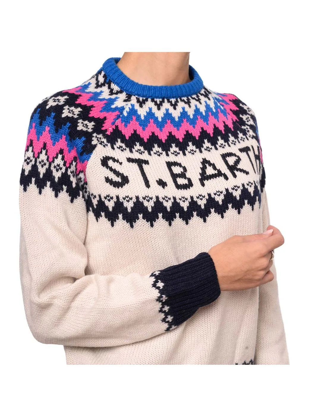 MC2 SAINT BARTH Maglione Donna  NEW QUEEN NORDIC 00145 Bianco - Image 4