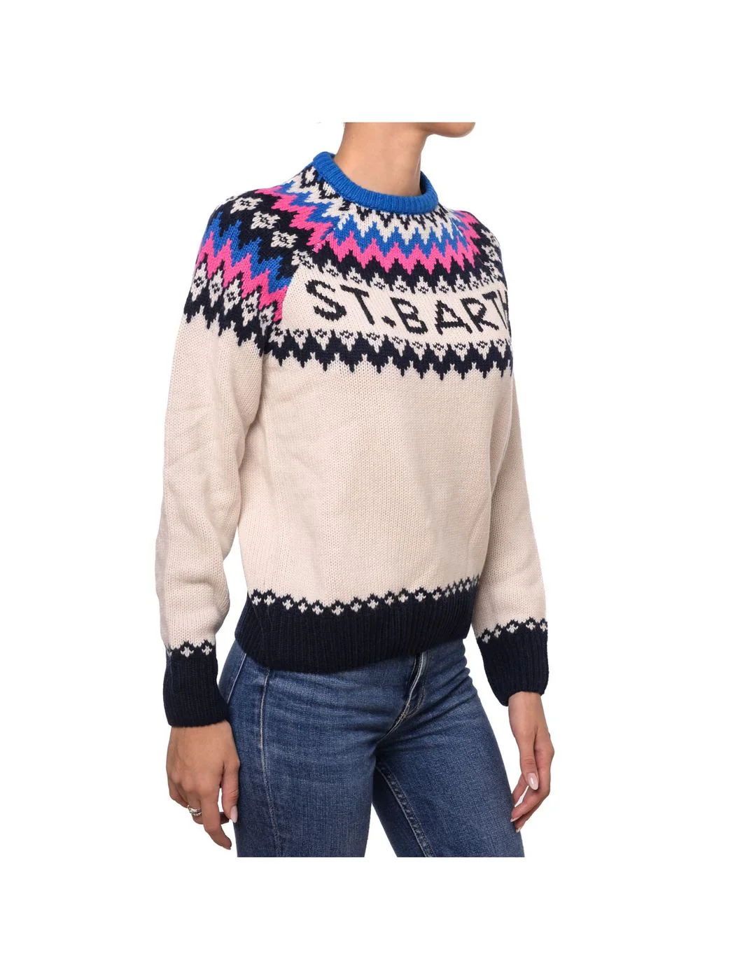 MC2 SAINT BARTH Maglione Donna  NEW QUEEN NORDIC 00145 Bianco - Image 5