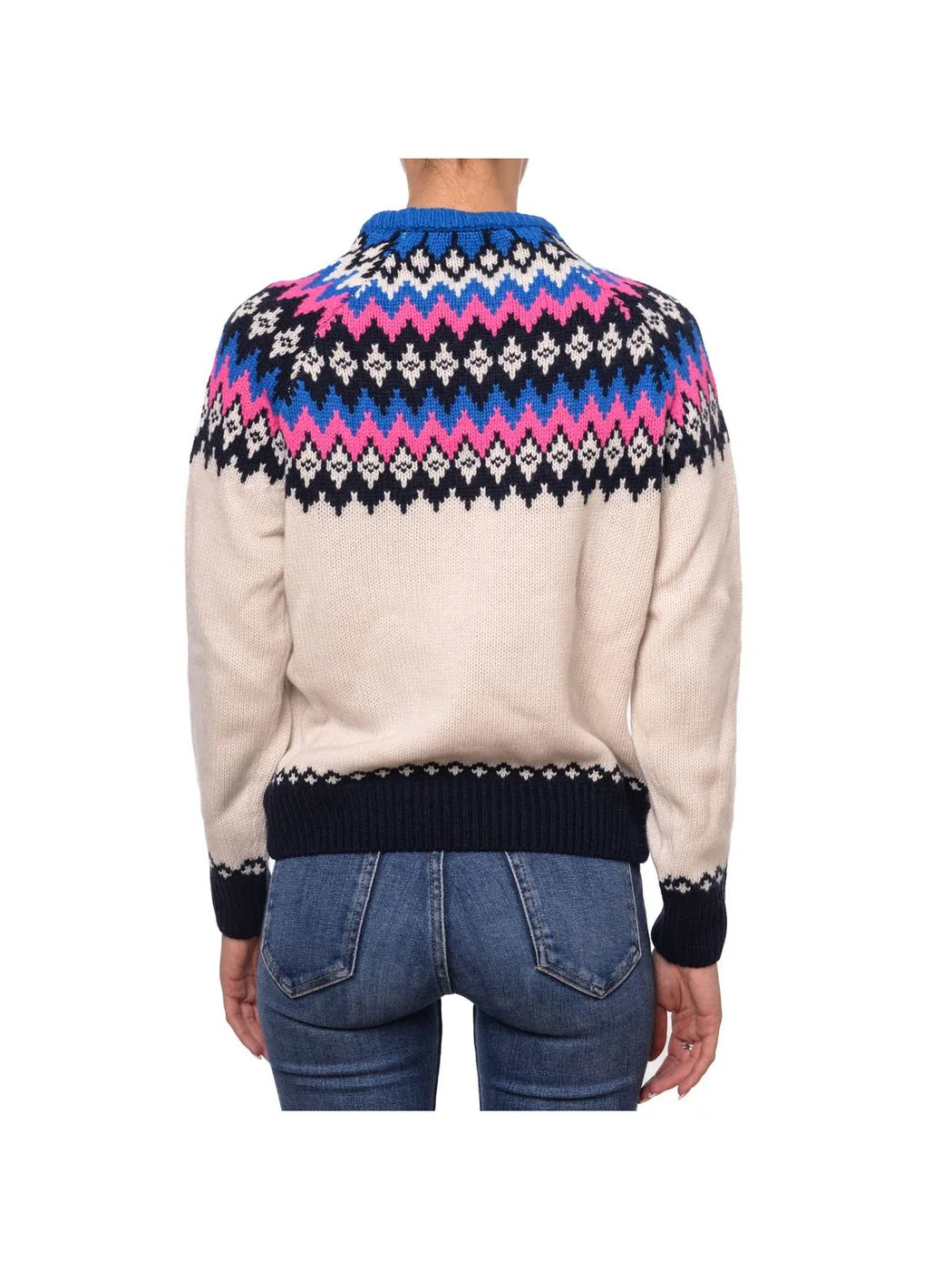 MC2 SAINT BARTH Maglione Donna  NEW QUEEN NORDIC 00145 Bianco - Image 6