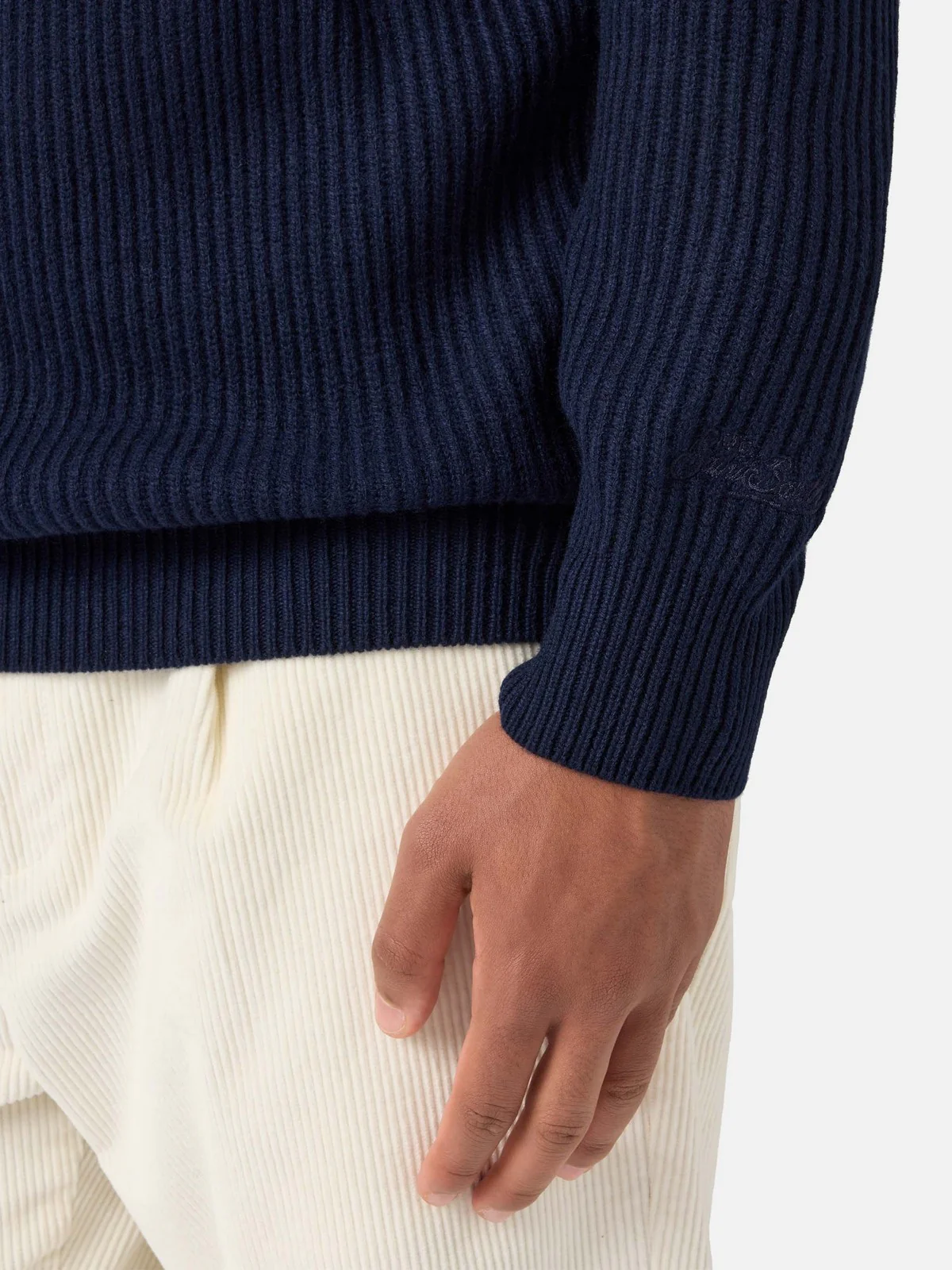 MC2 SAINT BARTH Maglione Uomo  DOWNING WOOL 00063I 62 NIGHT BLUE - Image 5