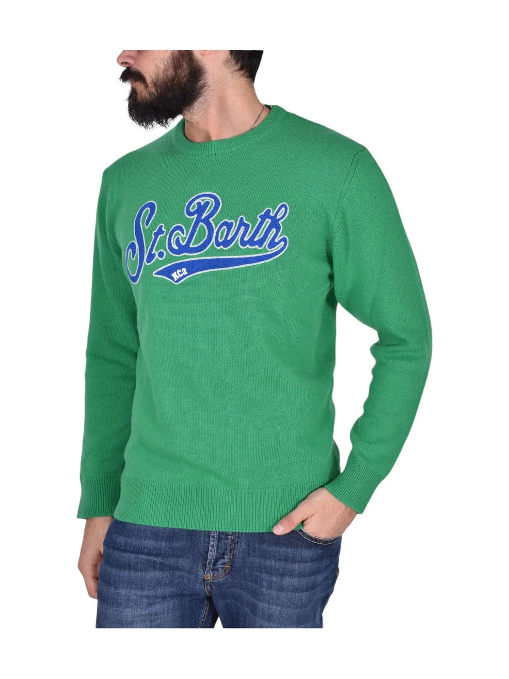 MC2 SAINT BARTH Maglione Uomo  HERON 00963C Verde - Image 5