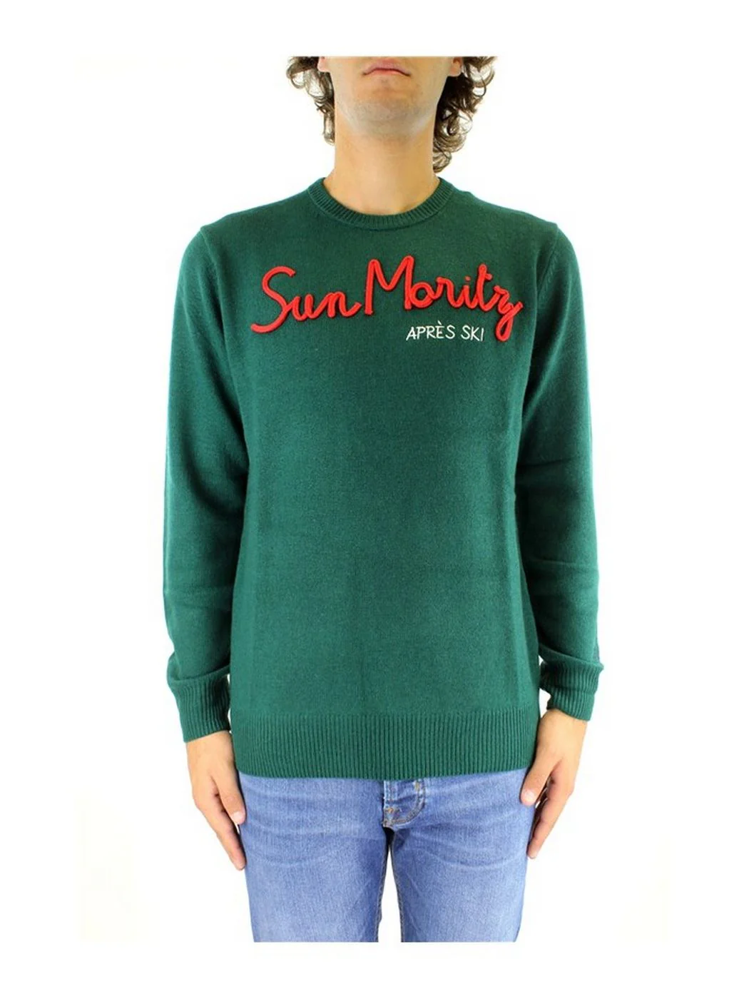 MC2 SAINT BARTH Maglione Uomo  HERON 01416C Verde - Image 4