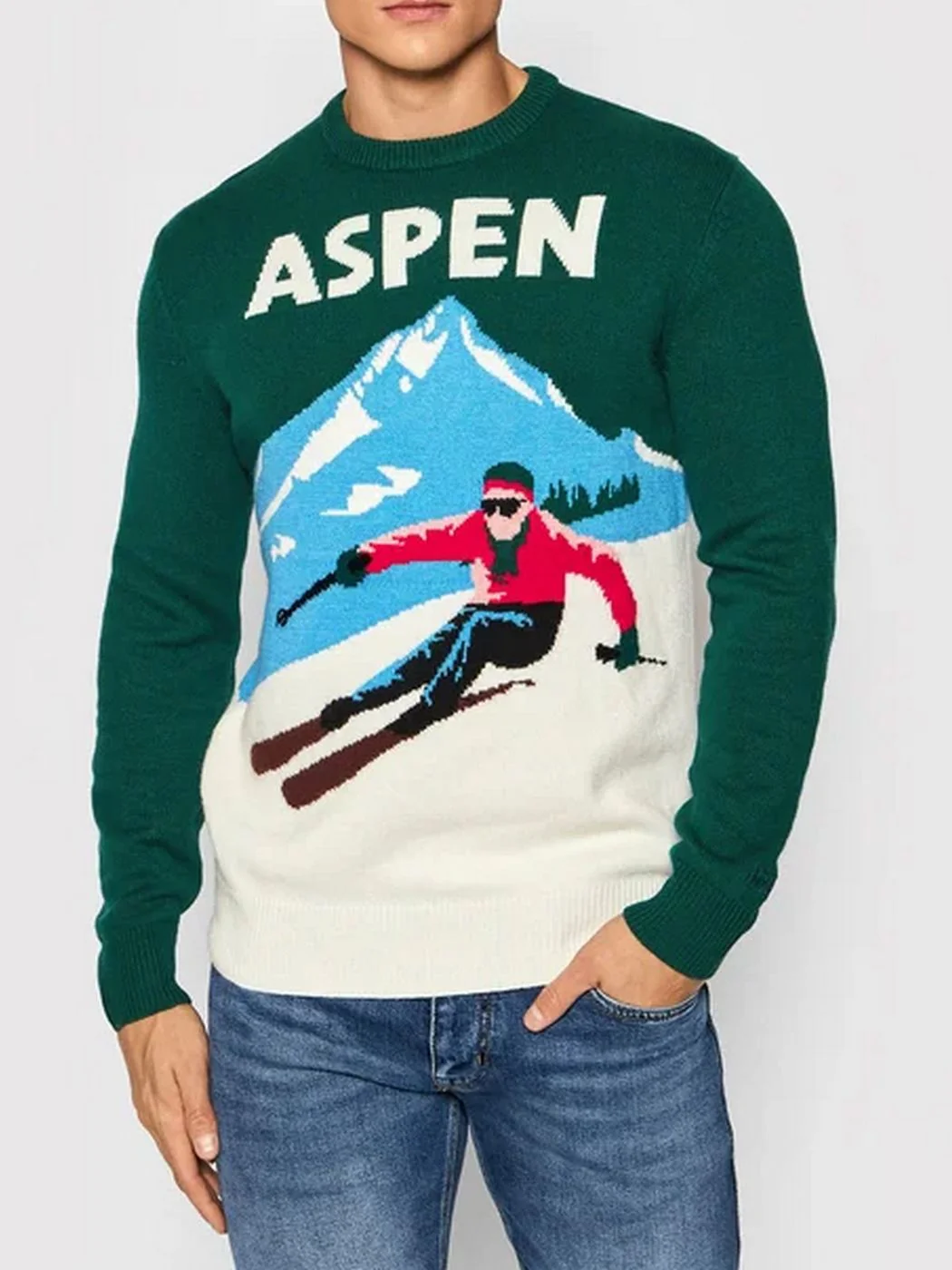 MC2 SAINT BARTH Maglione Uomo  HERON C ASPN51 Verde - Image 3