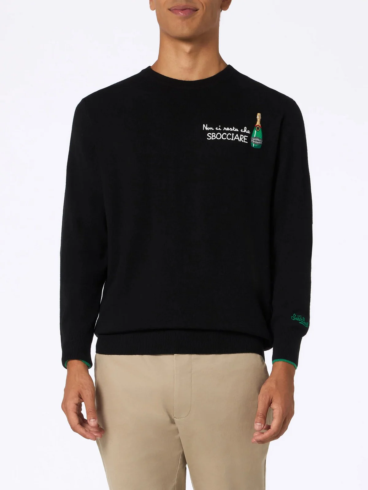 MC2 SAINT BARTH Maglione Uomo HERON LIGHT HERON LIGHT 00328G Nero - Image 2