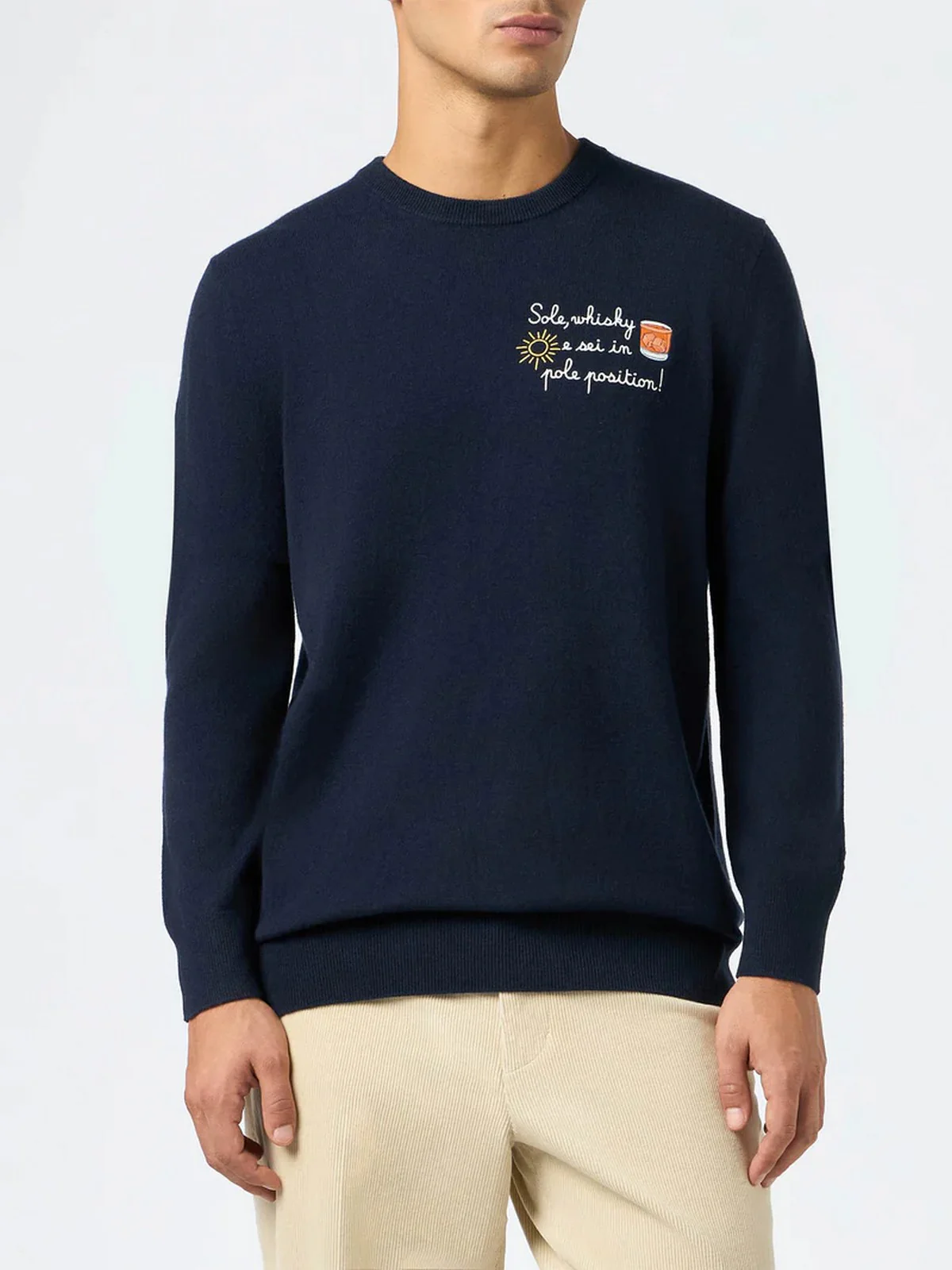 MC2 SAINT BARTH Maglione Uomo HERON LIGHT HERON LIGHT 03339G Blu - Image 2