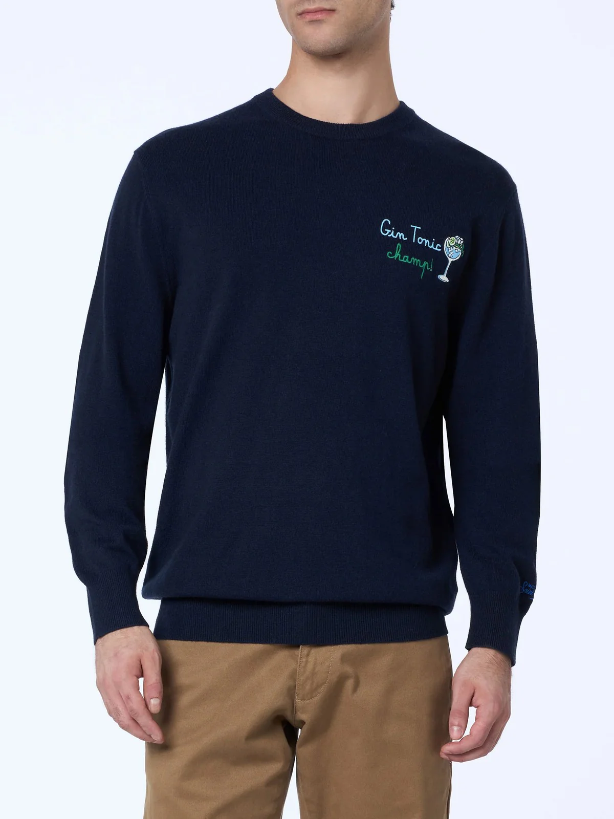MC2 SAINT BARTH Maglione Uomo HERON LIGHT HERON LIGHT 03437G Blu - Image 2