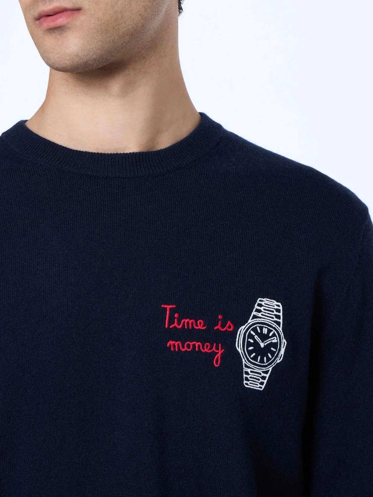 MC2 SAINT BARTH Maglione Uomo HERON LIGHT HERON LIGHT 03441G Blu - Image 3