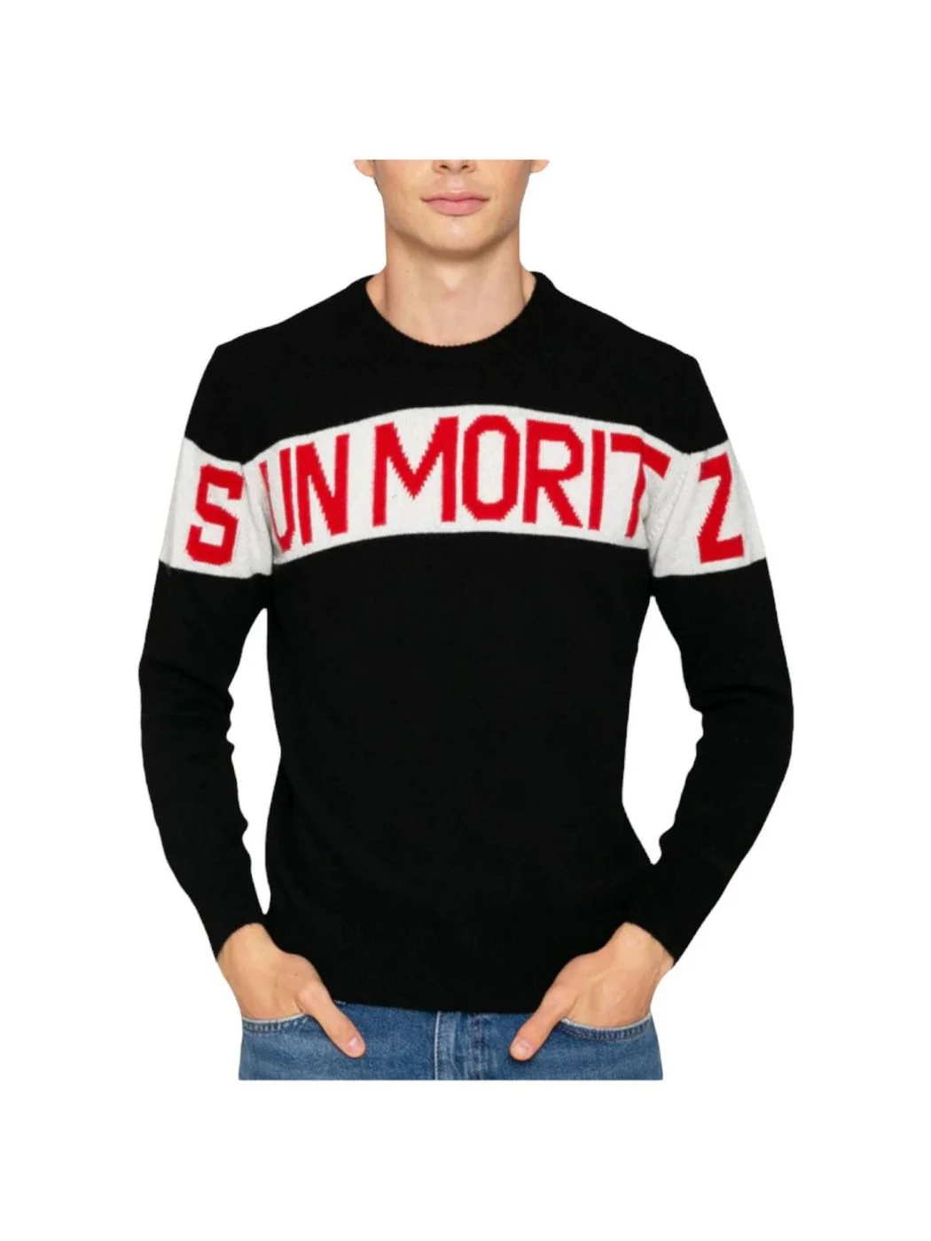 MC2 SAINT BARTH Maglione Uomo  HERON SKI SMST04 Nero - Image 2