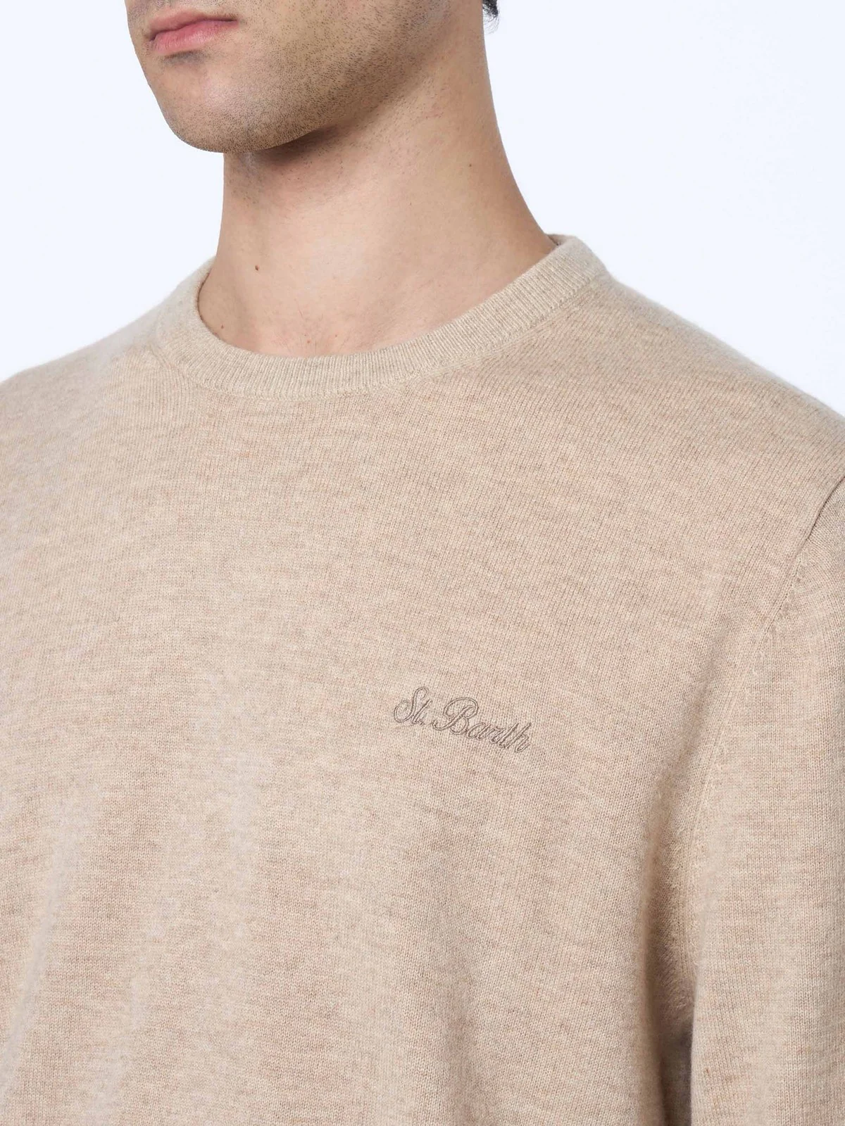 MC2 SAINT BARTH Maglione Uomo REGENT REGENT 00045G Beige - Image 3
