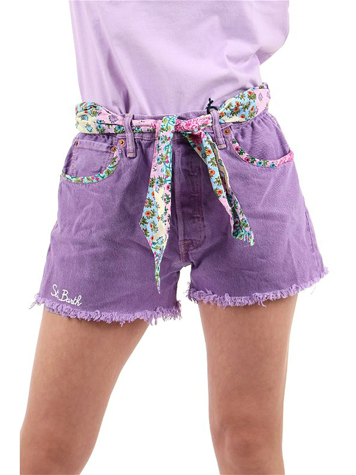 MC2 SAINT BARTH Pantaloncino Donna  ARIZONA 04945F Viola - Image 2