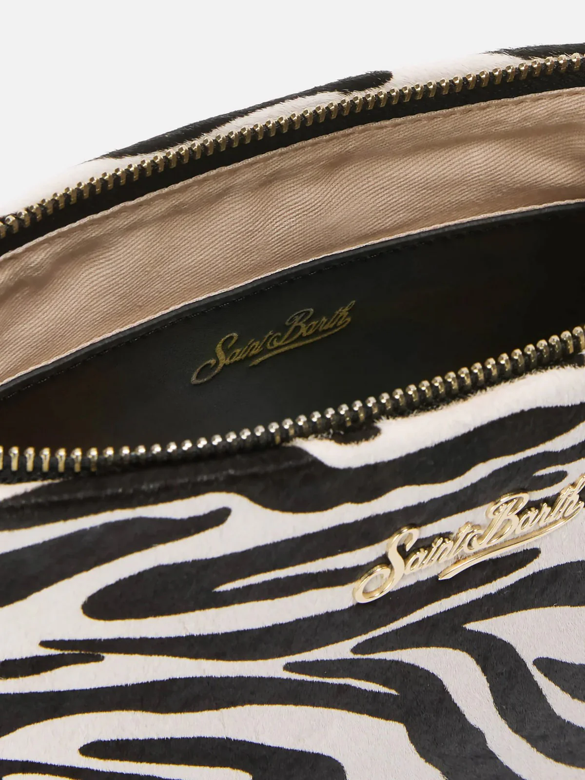 MC2 SAINT BARTH Pochette Donna  ALINE BAG 00711I ZEBRA BRUSHED LEATHER 10 - Image 4