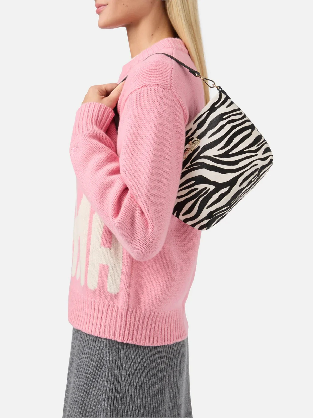 MC2 SAINT BARTH Pochette Donna  ALINE BAG 00711I ZEBRA BRUSHED LEATHER 10 - Image 5