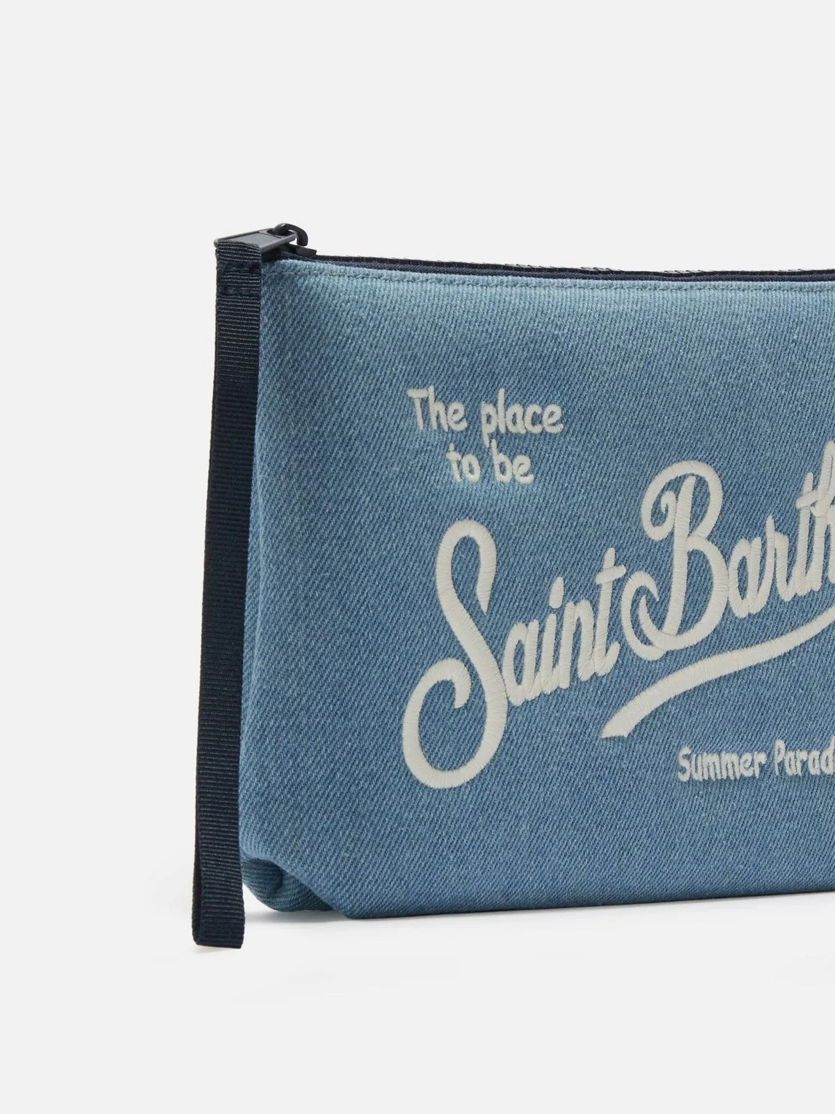 MC2 SAINT BARTH Pochette Unisex adulto  ALINE DENIM 01759L DENIM LIGHT EMB - Image 2