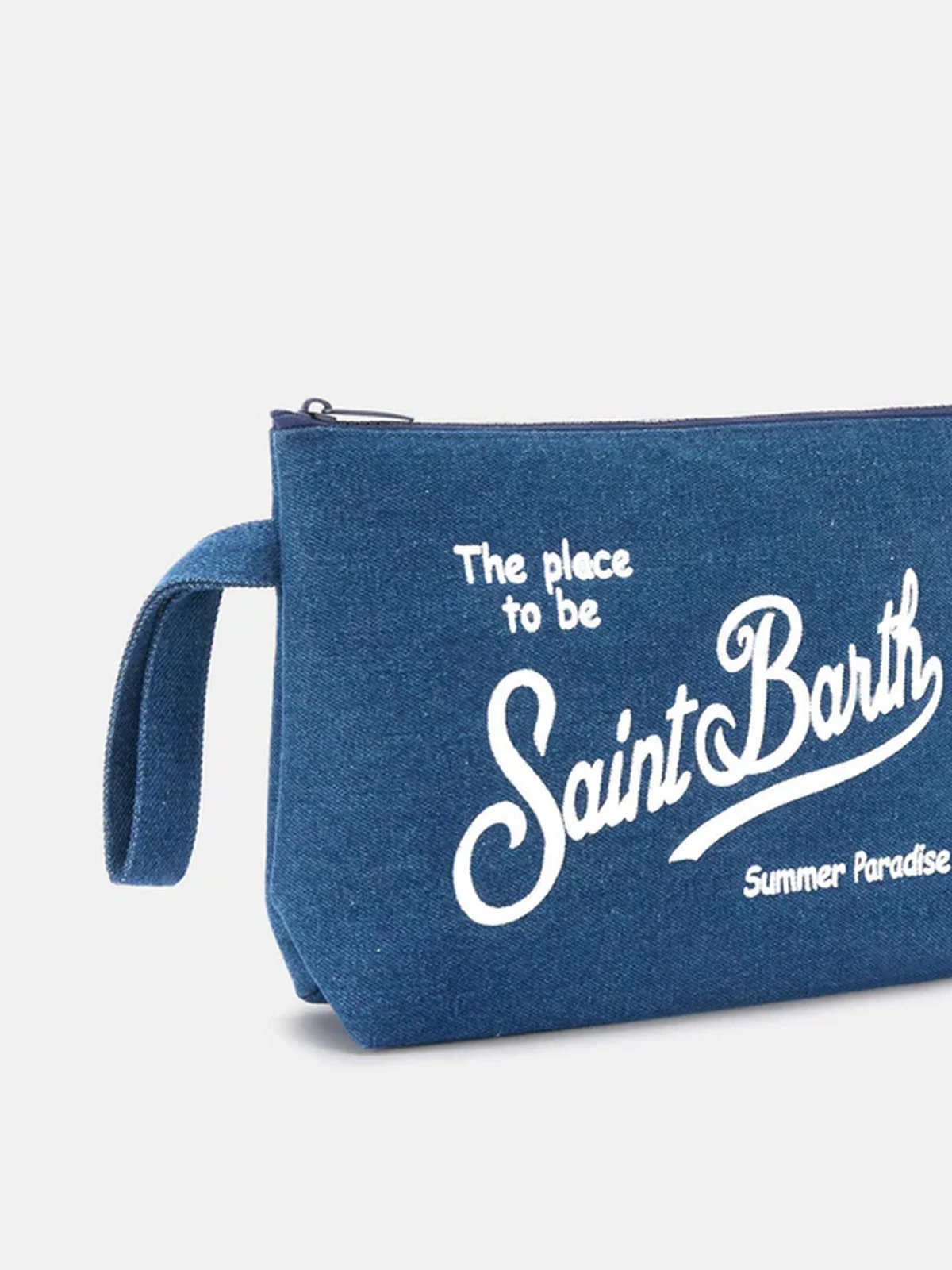 MC2 SAINT BARTH Pochette Unisex adulto  ALINE DENIM L 00436L DENIM EMB - Image 3