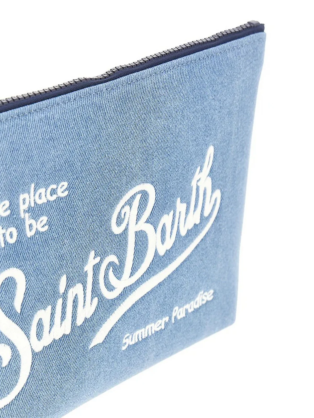 MC2 SAINT BARTH Pochette Unisex adulto  ALINE DENIM L 01759L DENIM LIGHT EMB - Image 3