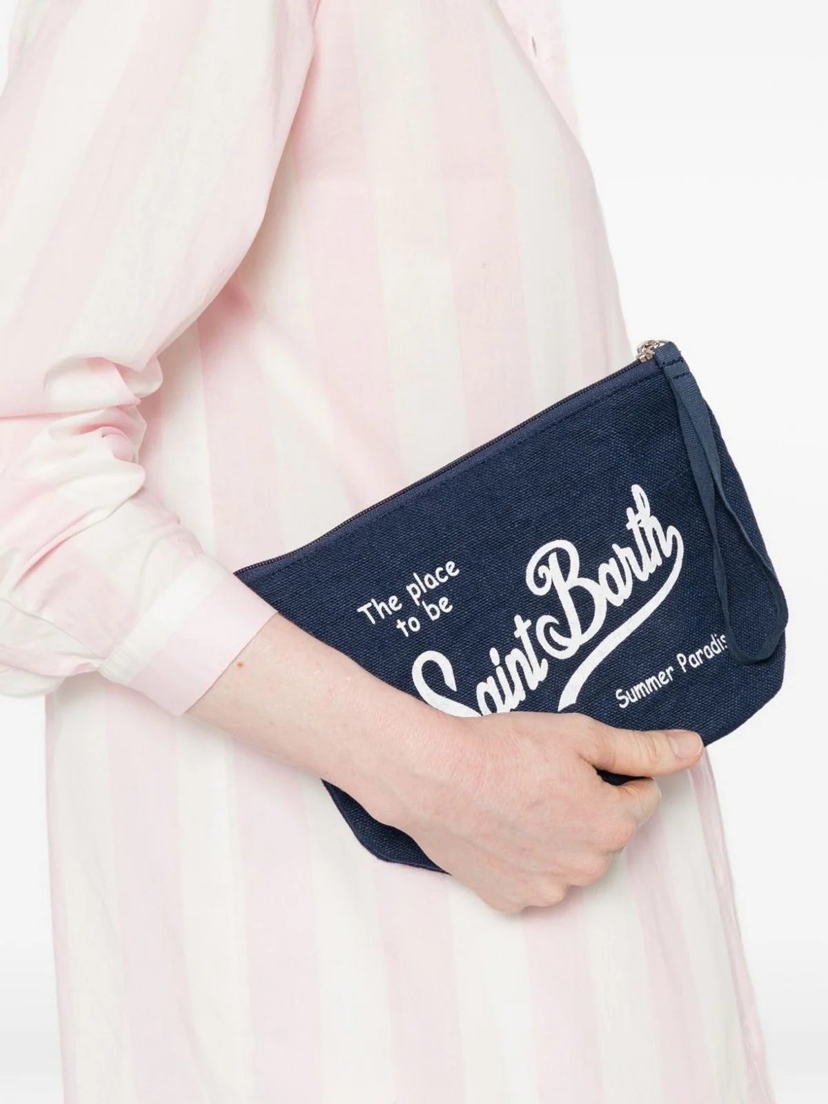 MC2 SAINT BARTH Pochette Unisex adulto  ALINE LINEN 00119L LINEN 61 BLUE NAVY - Image 2