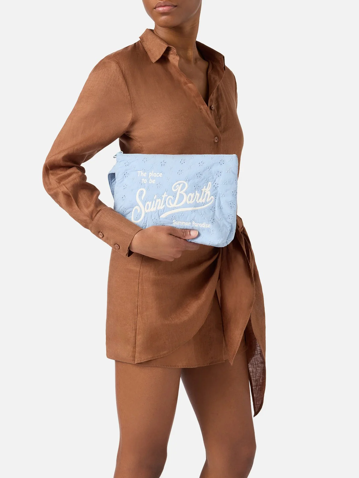 MC2 SAINT BARTH Pochette Donna  ALINE SANGALLO L 00549L COTTON MINI FLOWERS EMBRY 36 EMB - Image 2