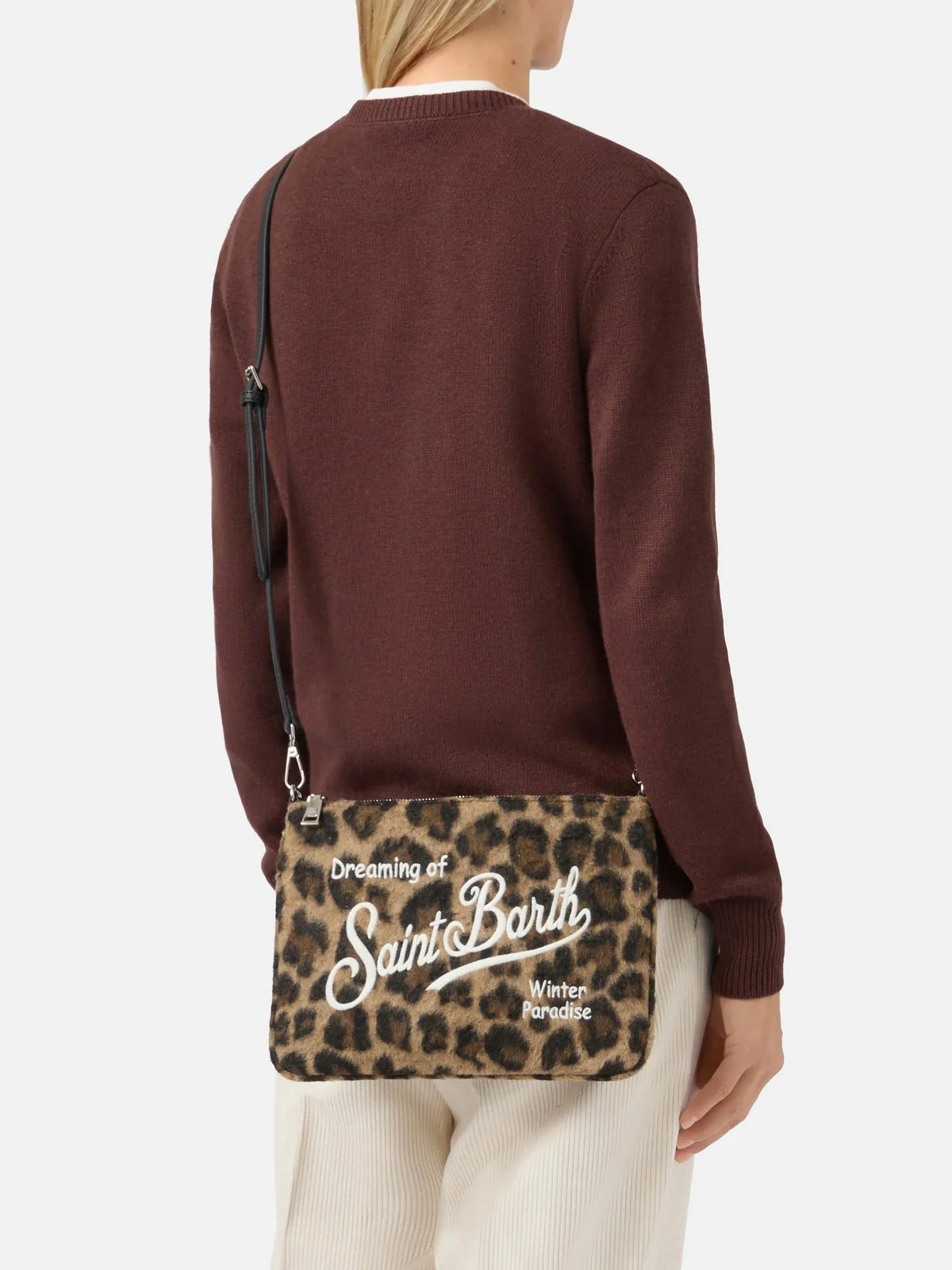 MC2 SAINT BARTH Pochette Donna  PARISIENNE FELT 00223I LEOPARD MIDI 18 EMB - Image 2