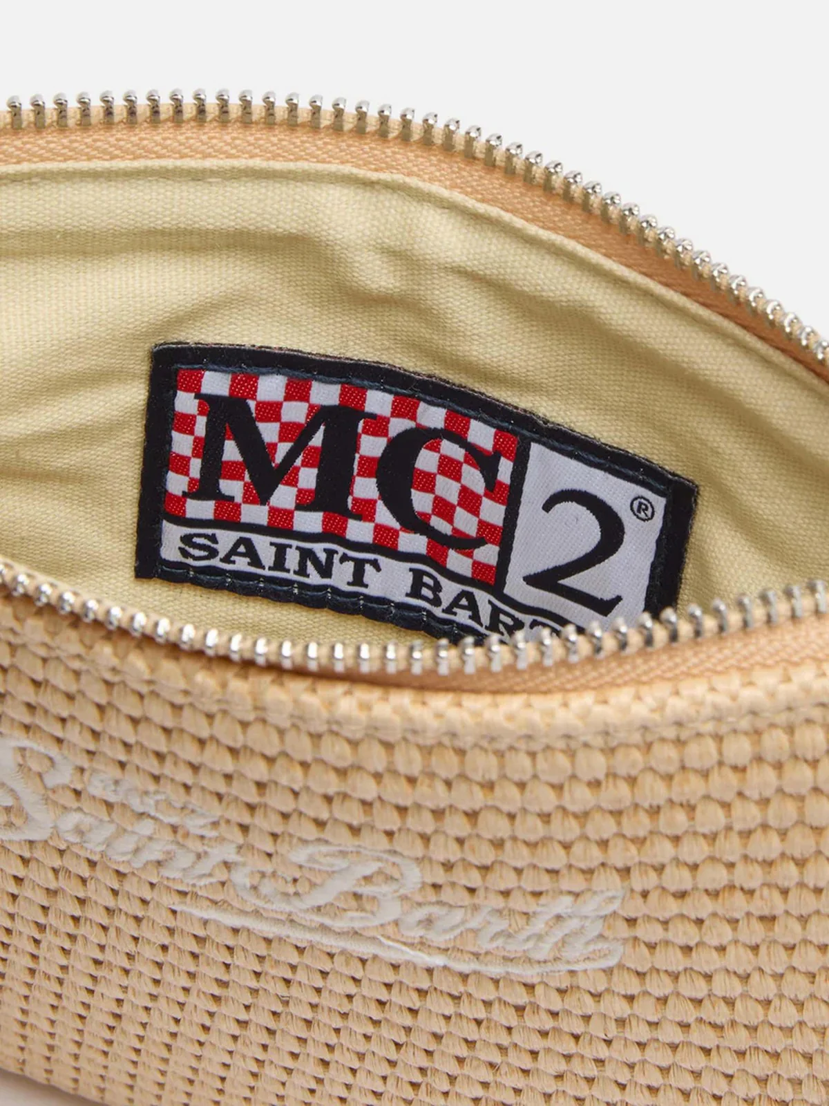 MC2 SAINT BARTH Pochette Donna  PARISIENNE MINI STRAW 06521H Beige - Image 4