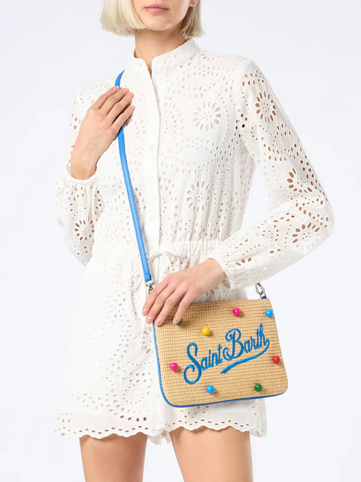 MC2 SAINT BARTH Pochette Donna  PARISIENNE STRAW 00386F Beige - Image 6