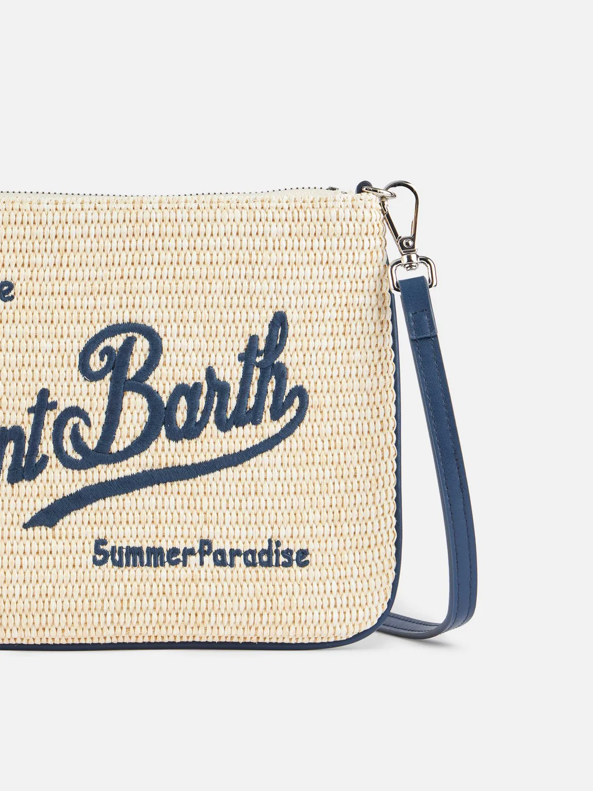 MC2 SAINT BARTH Pochette Donna  PARISIENNE STRAW 02783F Blu - Image 3