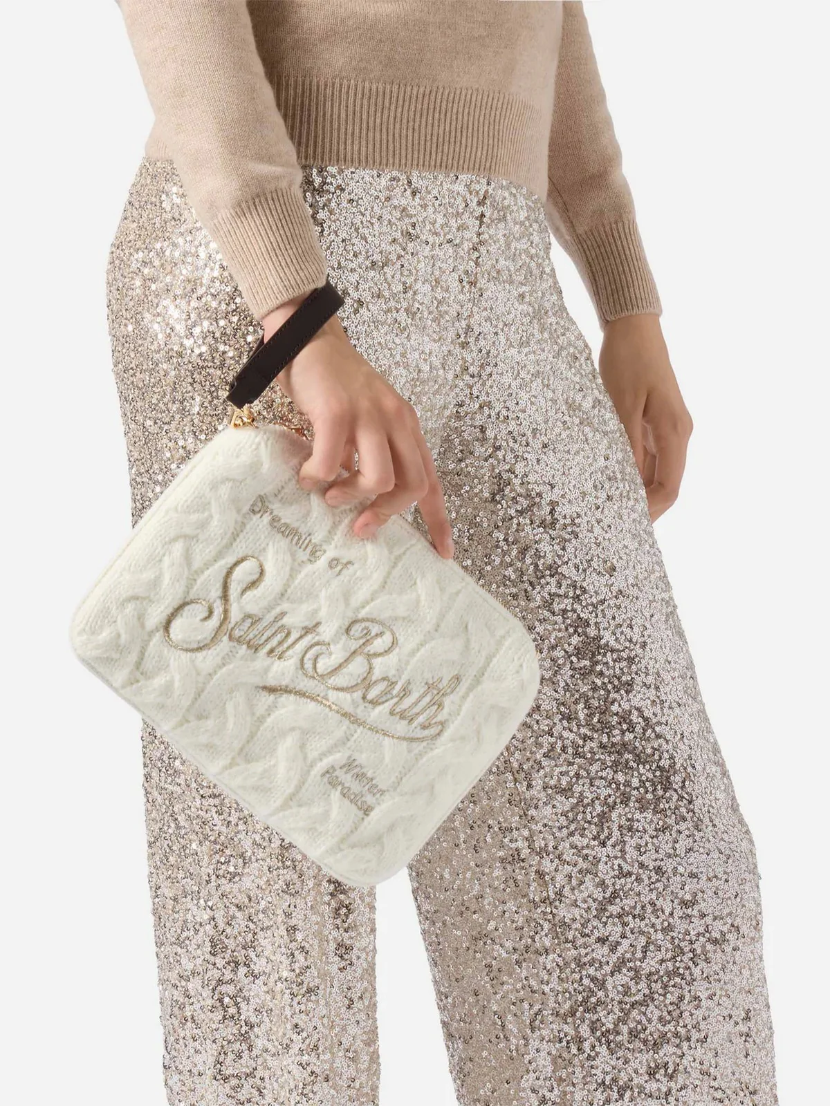MC2 SAINT BARTH Pochette Donna  PARISIENNE WOOL 01346I 10OR EMB - Image 4
