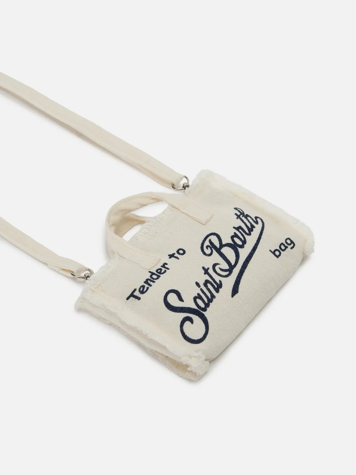 MC2 SAINT BARTH Pochette Donna PHONE BAG LINEN 00405L Bianco - Image 3