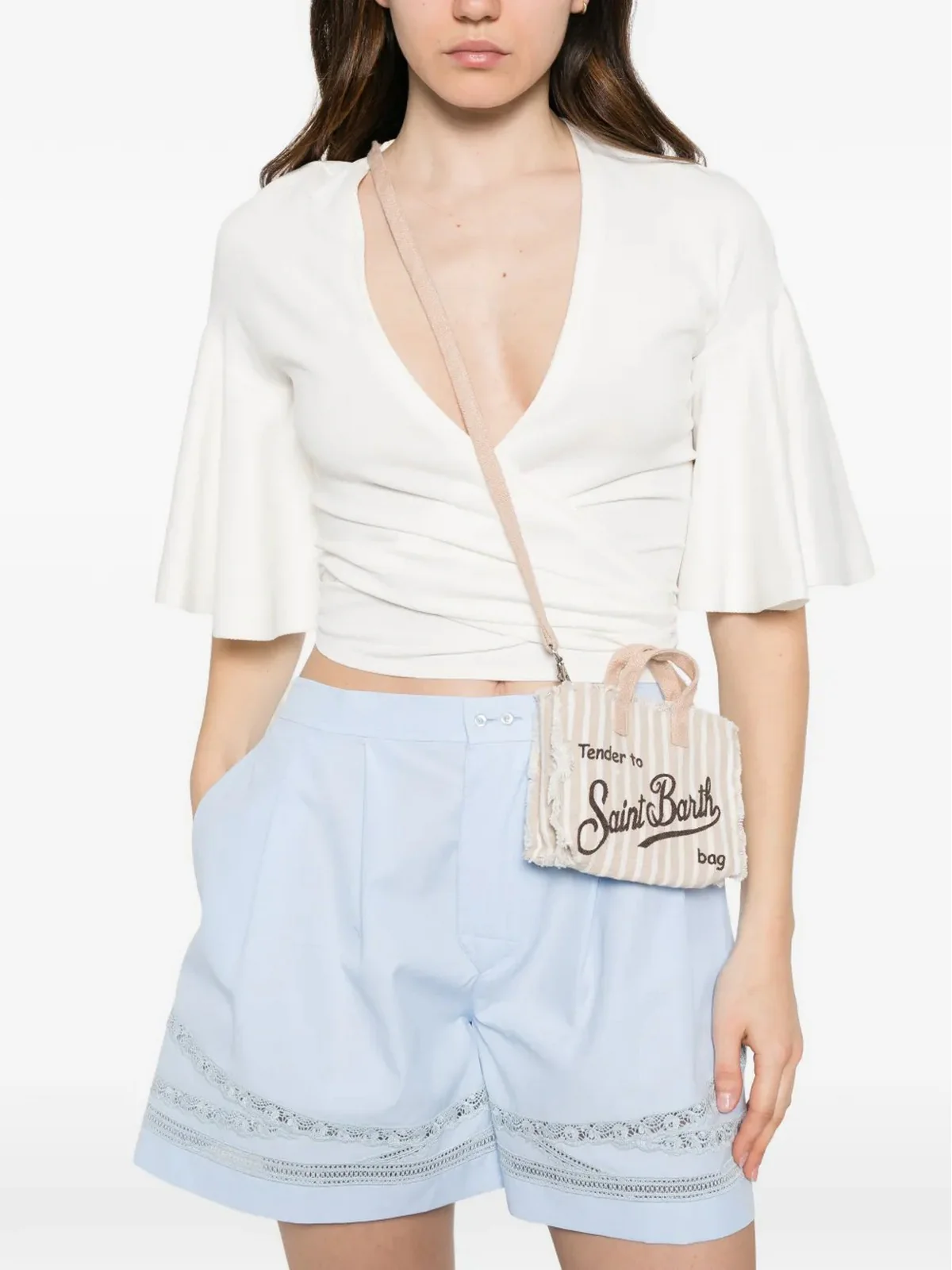 MC2 SAINT BARTH Pochette Donna  PHONE BAG LINEN 00433L LINEN STRIPES V 11 - Image 2