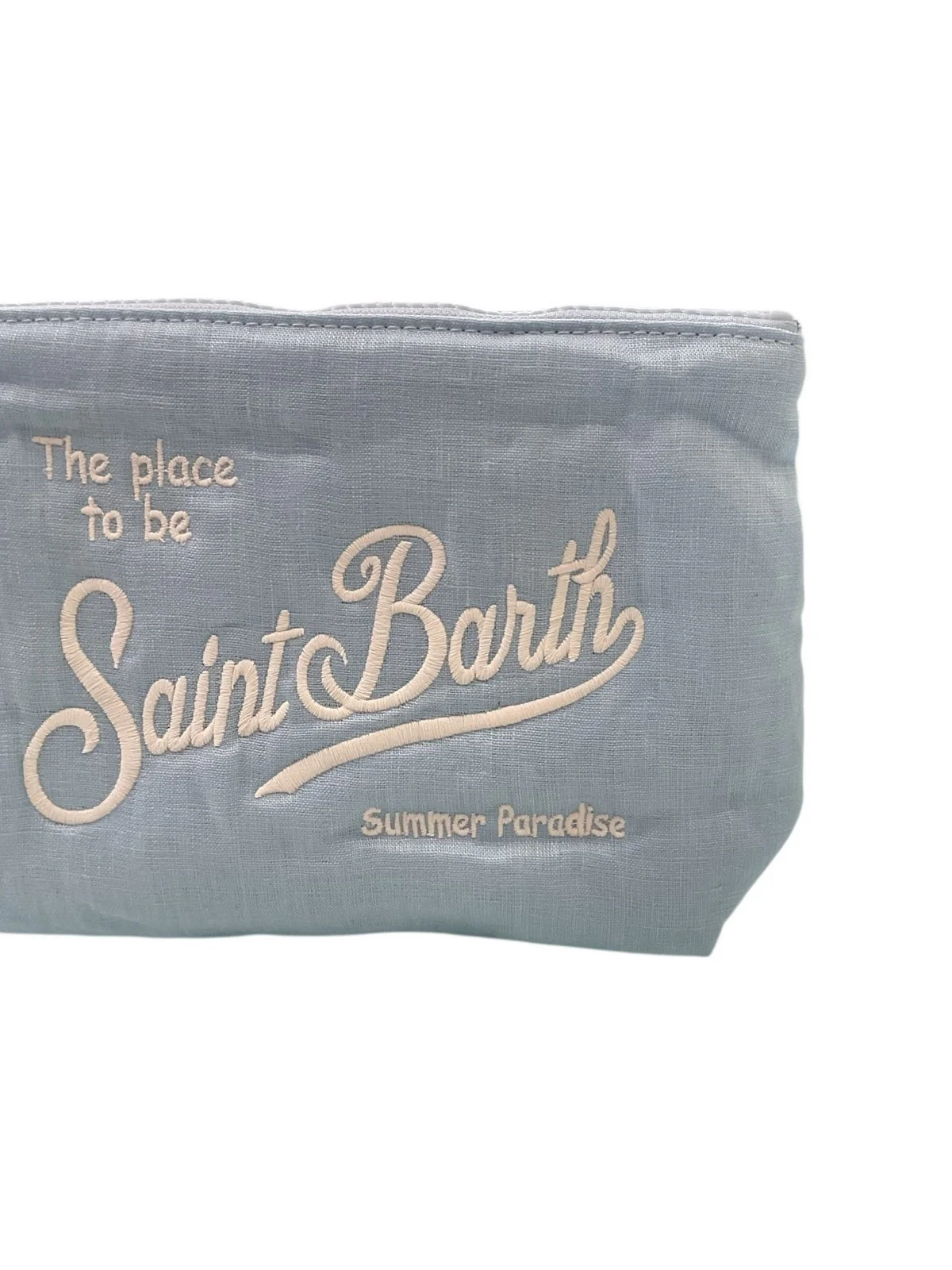 MC2 SAINT BARTH Pochette Unisex adulto  ALINE SOFT LINEN 00552L VINTAGE 31 LIGHT BLUE EMB - Image 2