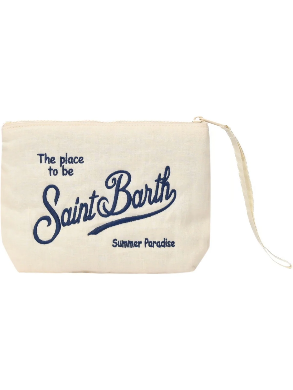MC2 SAINT BARTH Pochette Unisex adulto  ALINE SOFT LINEN 01276L VINTAGE 01H CHALK EMB - Image 2