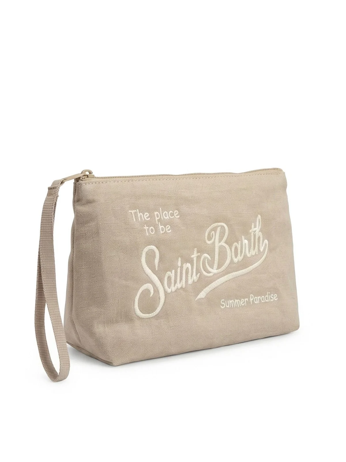 MC2 SAINT BARTH Pochette Unisex adulto  ALINE SOFT LINEN 01278L VINTAGE 11 BEIGE EMB - Image 2
