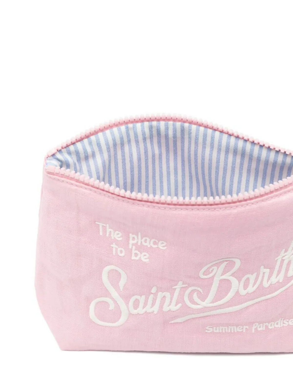 MC2 SAINT BARTH Pochette Unisex adulto  ALINE SOFT LINEN 01280L VINTAGE 21 PINK EMB - Image 3