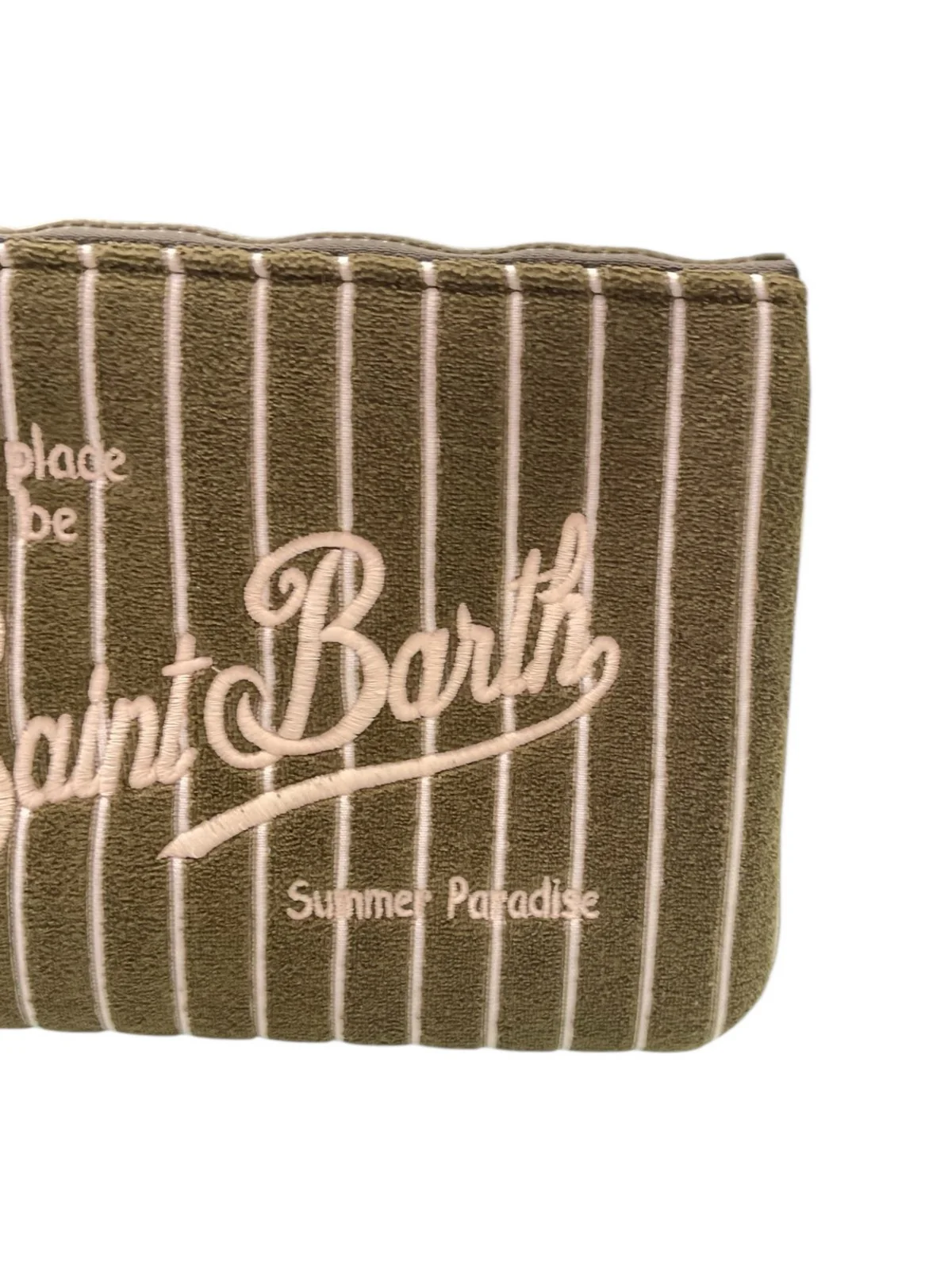 MC2 SAINT BARTH Pochette Unisex adulto  ALINE SPONGE 00529L TERRY EMBOSSED STRIPES TINY V 52 EMB - Image 3