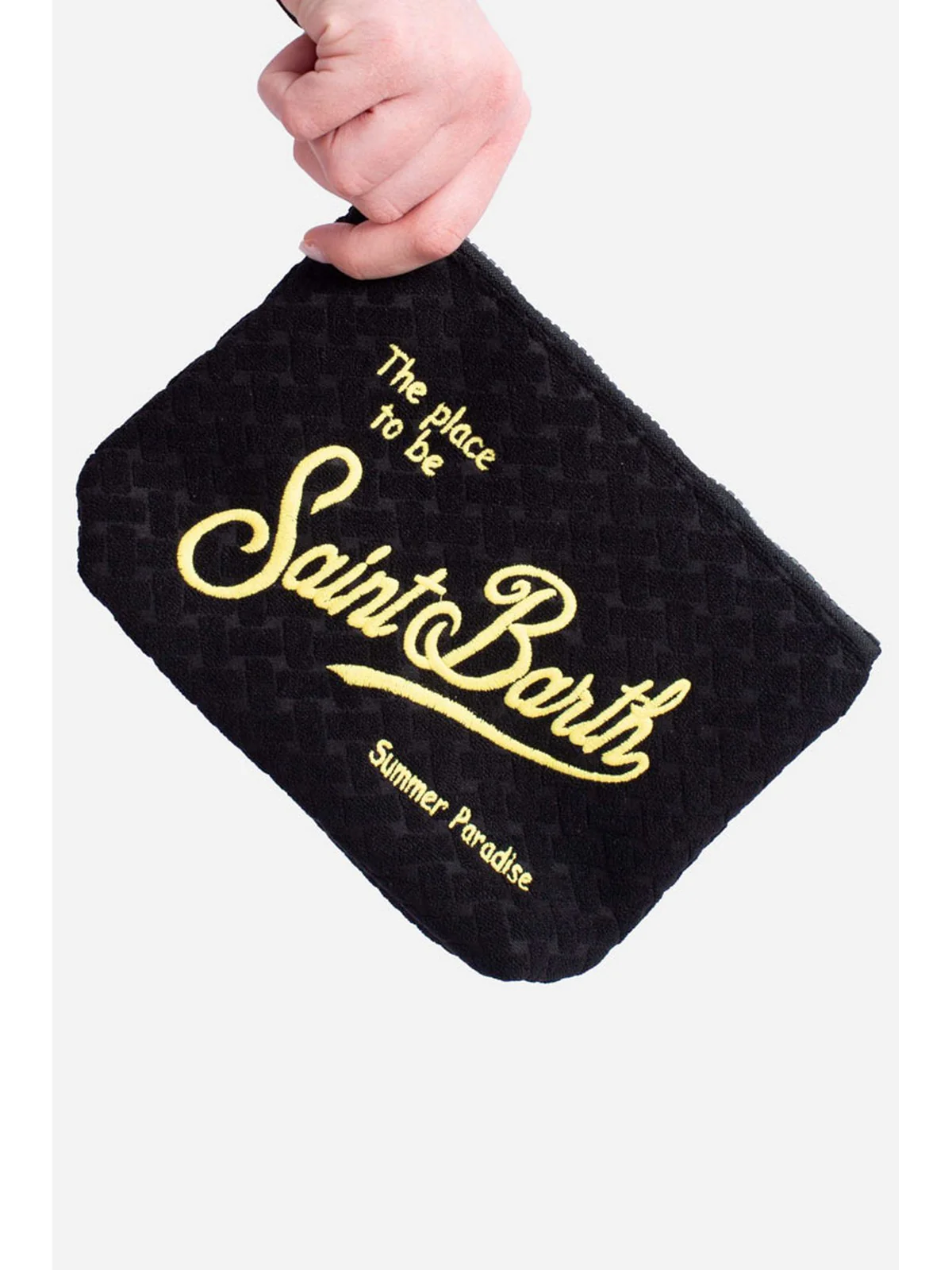 MC2 SAINT BARTH Pochette Uomo  ALINE SPONGE 01530F Nero - Image 4