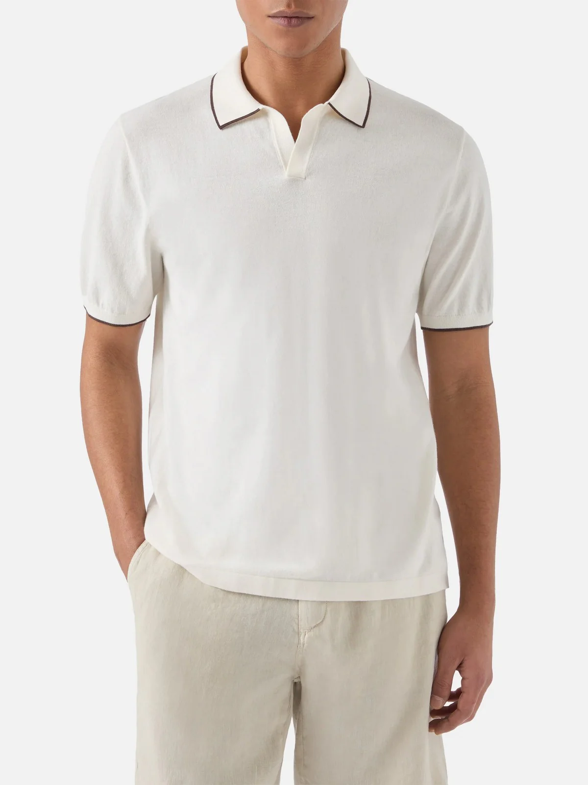 MC2 SAINT BARTH Polo Uomo  SLOAN LINEN COTTON 00095L 10L CREAM - Image 2