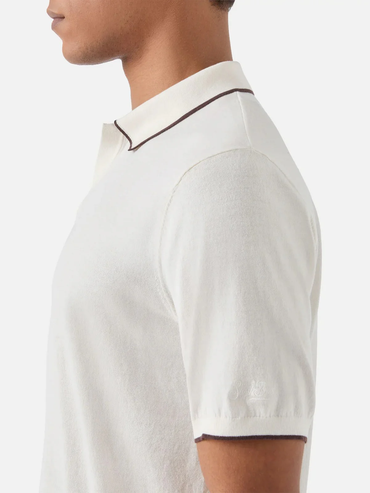 MC2 SAINT BARTH Polo Uomo  SLOAN LINEN COTTON 00095L 10L CREAM - Image 4