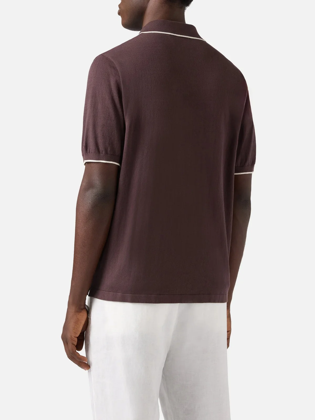 MC2 SAINT BARTH Polo Uomo  SLOAN LINEN COTTON 00098L 18 BROWN - Image 3