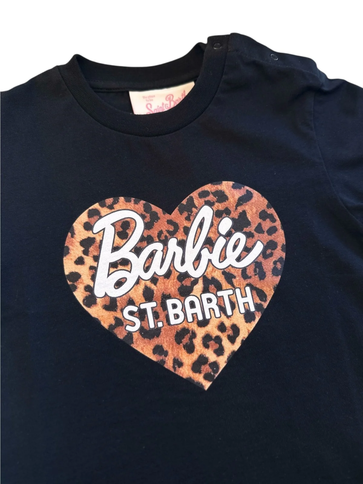 MC2 SAINT BARTH T-shirt Bambine e ragazze  ELLY 03489H BARBIE SB SAND LEOPARD HEART 00 - Image 2