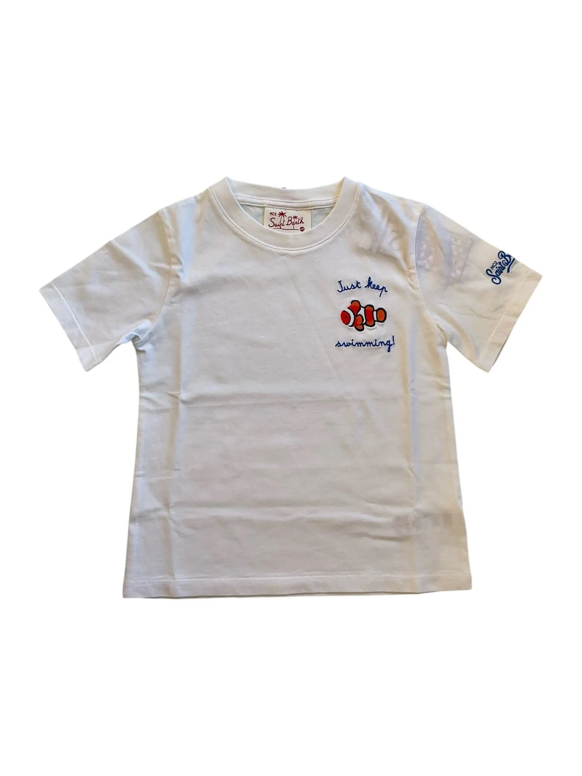 MC2 SAINT BARTH T-shirt Bambini e ragazzi  PORTOFINO JR 02180L CLOWNFISH SWIMMING 01N EMB - Image 3