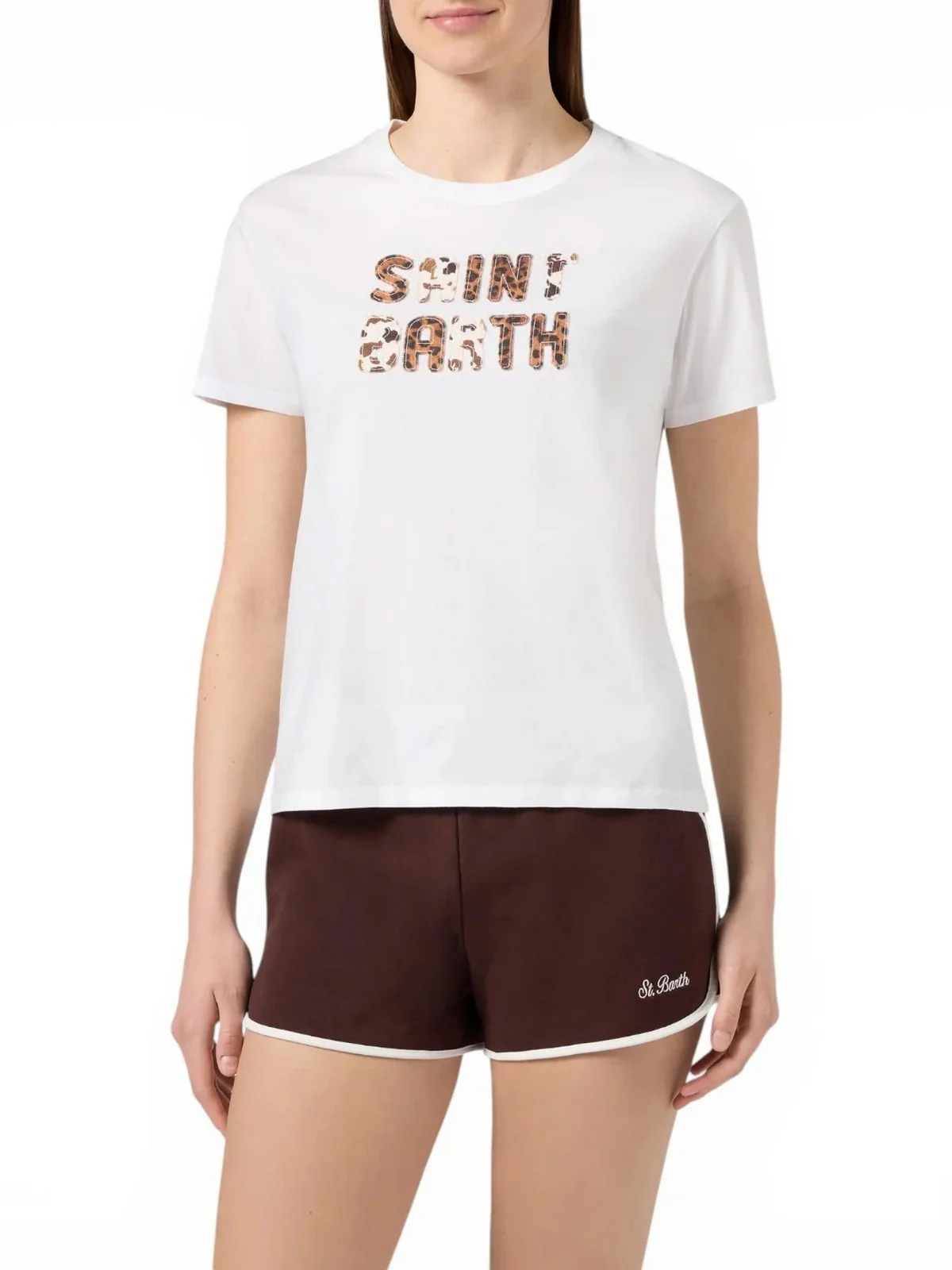 MC2 SAINT BARTH T-shirt Donna  EMILIE 00298L SB 01N ANIMALIER PATCH - Image 2