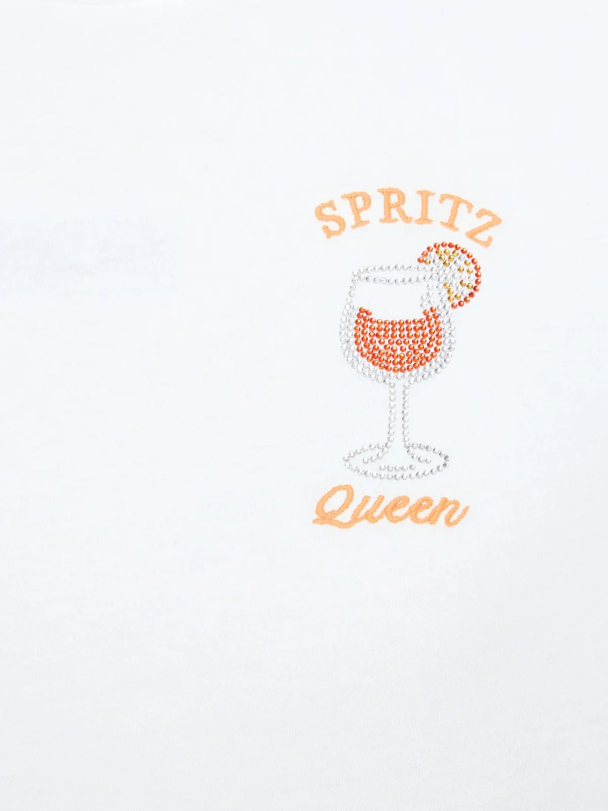 MC2 SAINT BARTH T-shirt Donna  EMILIE 05941H SPRITZ QUEEN 01N STRASS EMB - Image 3