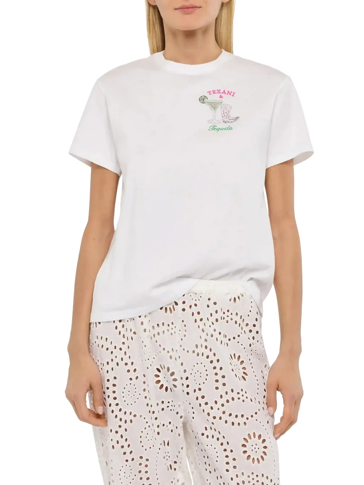 MC2 SAINT BARTH T-shirt Donna EMILIE 05942H Bianco - Image 2