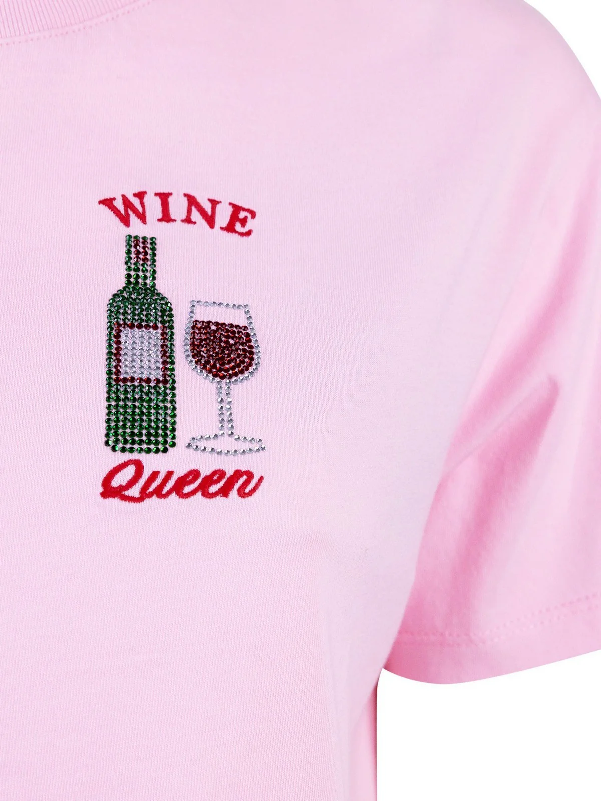 MC2 SAINT BARTH T-shirt Donna  EMILIE 05943H WINE QUEEN 20 STRASS EMB - Image 3