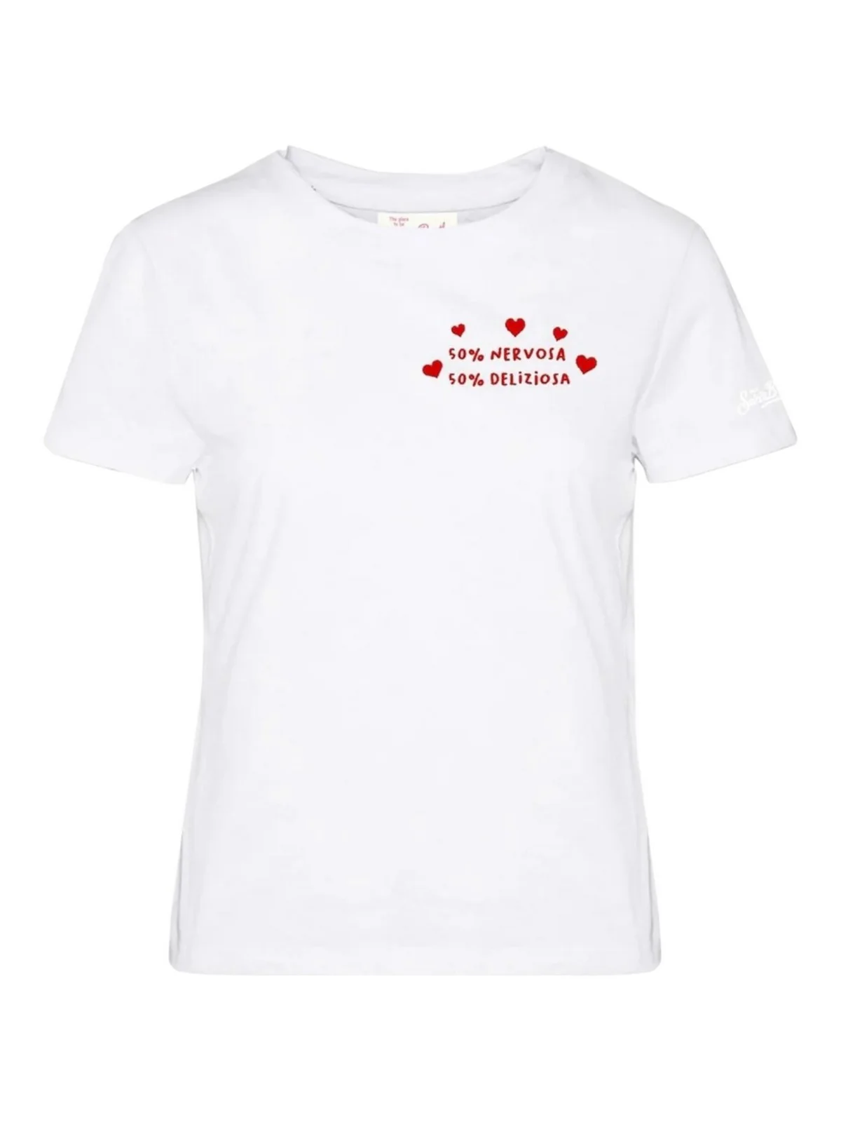 MC2 SAINT BARTH T-shirt Donna EMILIE 05973H 50 NERVOSA 50 DELIZIOSA 01N EMB