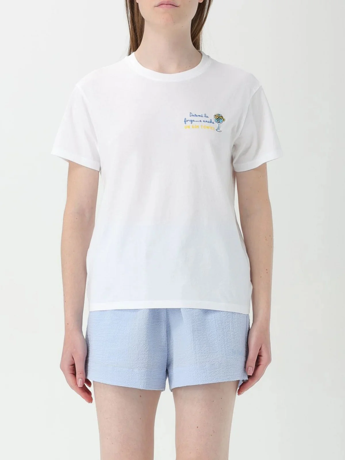 MC2 SAINT BARTH T-shirt Donna  EMILIE 06008H FORZA E GIN TONIC 01N EMB - Image 3