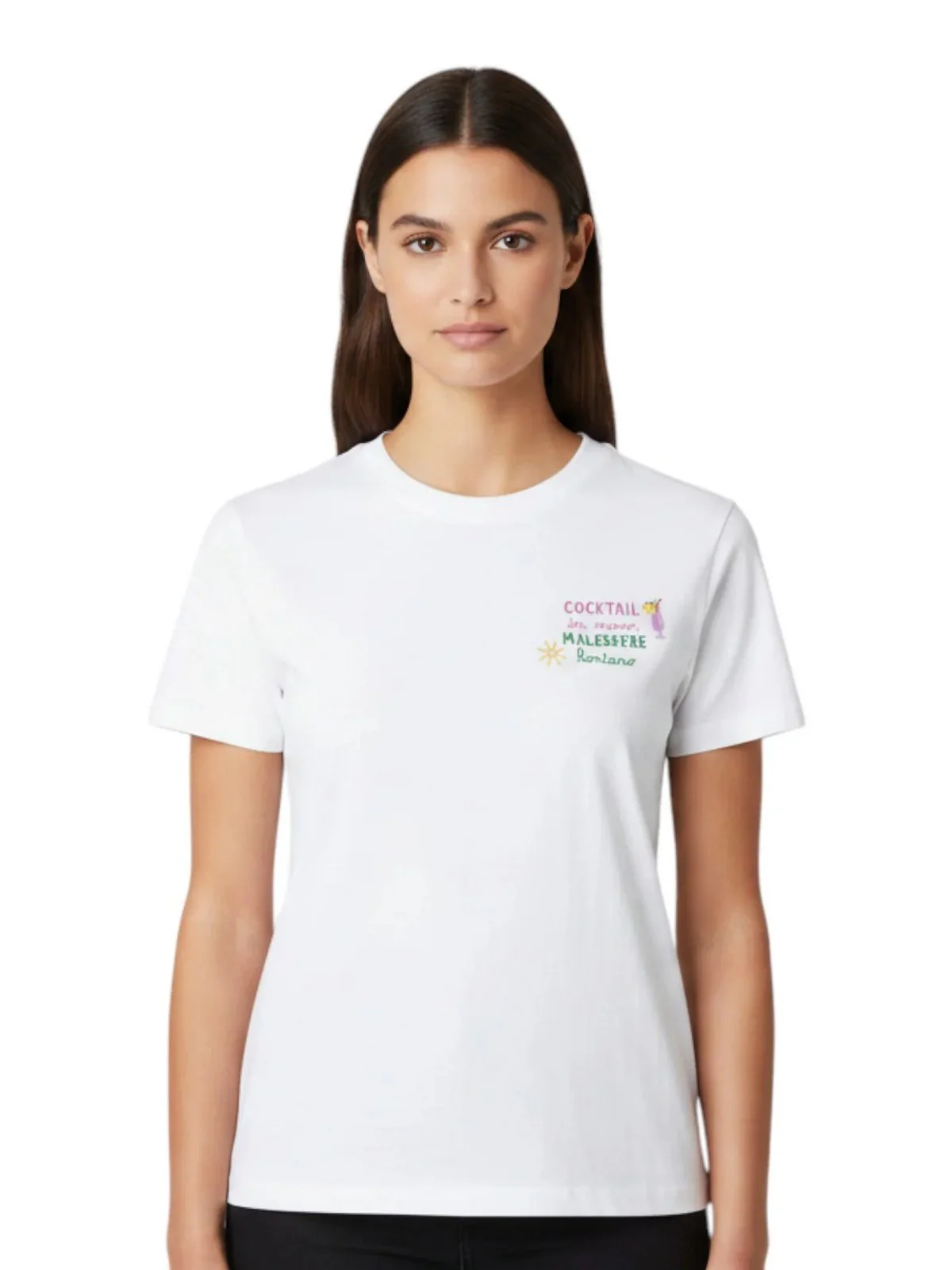 MC2 SAINT BARTH T-shirt Donna  EMILIE 08643L COCKTAIL MALESSERE 01N CHARM EMB - Image 3