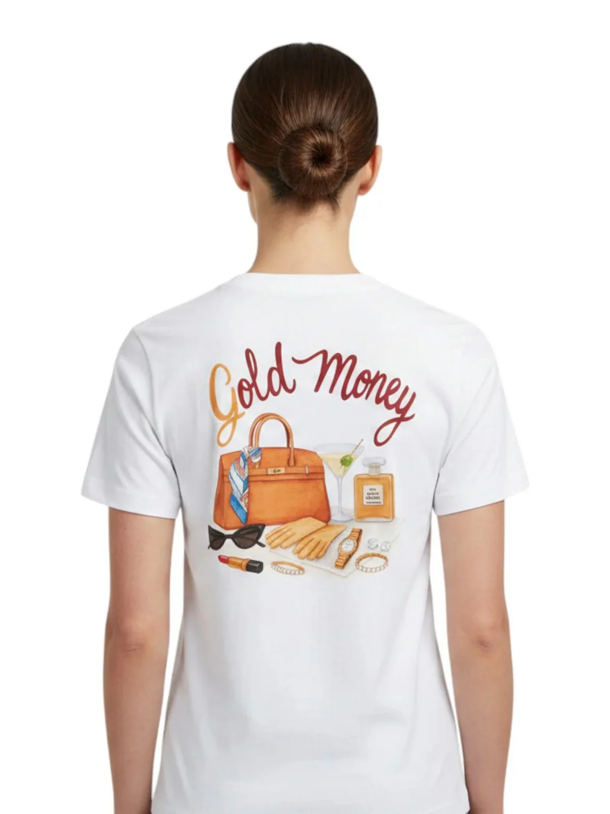 MC2 SAINT BARTH T-shirt Donna  EMILIE 08769L GOLD MONEY WOMAN 01N - Image 4