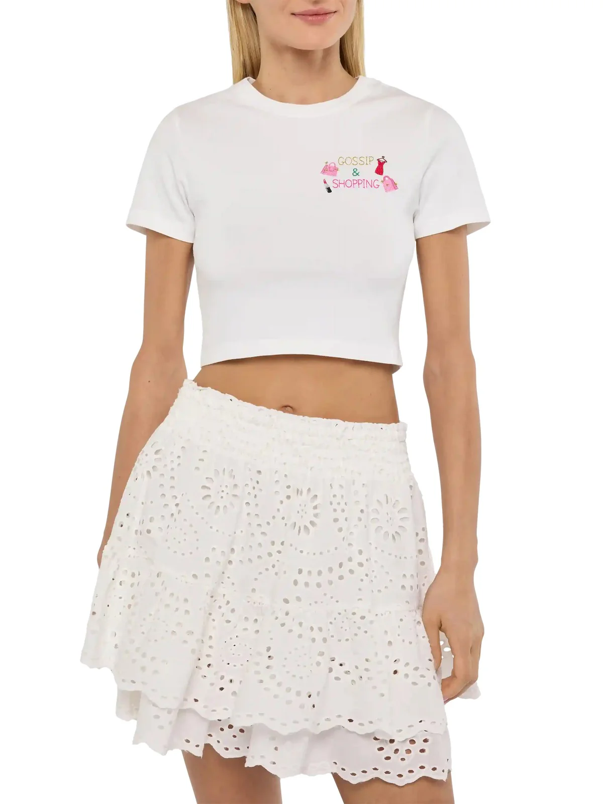 MC2 SAINT BARTH T-shirt Donna NIVES 06016H Bianco - Image 2