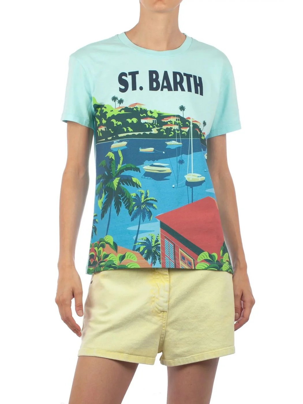 MC2 SAINT BARTH T-Shirt e Polo Donna  EMILIE 00715B Blu - Image 3