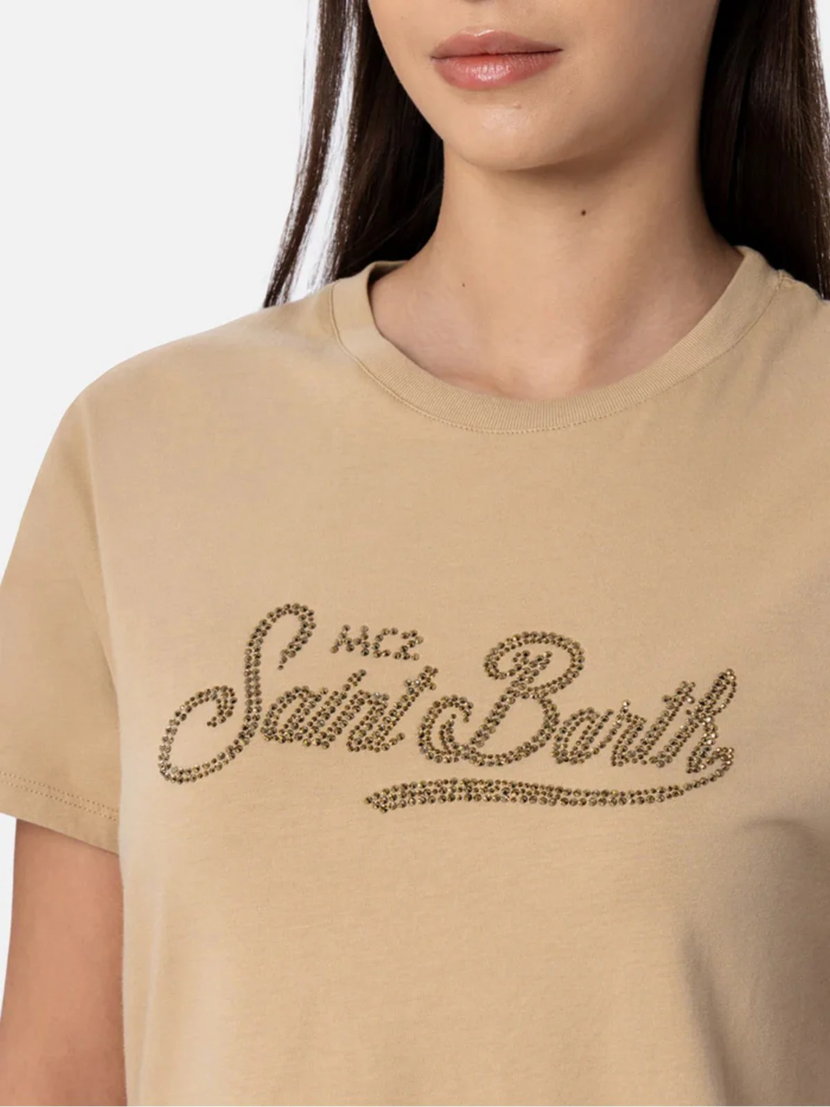 MC2 SAINT BARTH T-Shirt e Polo Donna  EMILIE 05143F Beige - Image 3